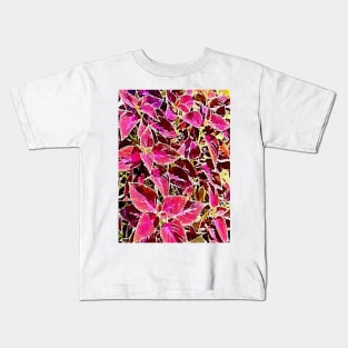 Coleus Plant Leaves watercolor Kids T-Shirt